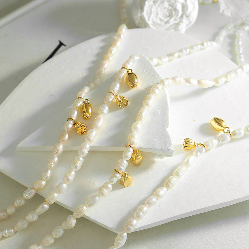 BEAUTIFUL LOTUS PENG HANGING PEARL NECKLACE