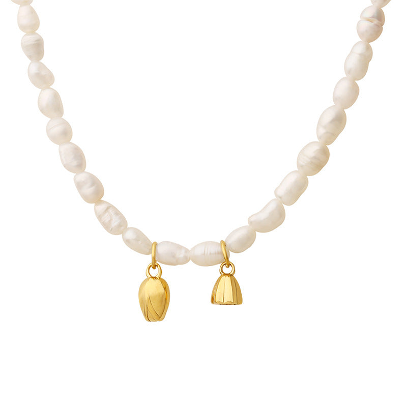 BEAUTIFUL LOTUS PENG HANGING PEARL NECKLACE