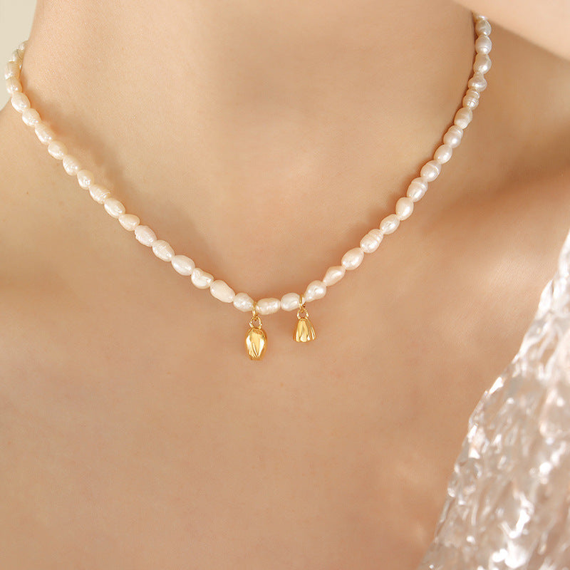 BEAUTIFUL LOTUS PENG HANGING PEARL NECKLACE