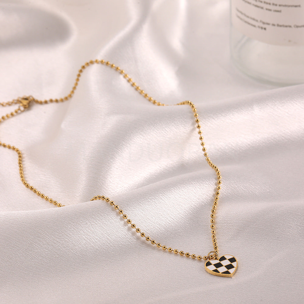 BLACK WHITE LOVE NECKLACE