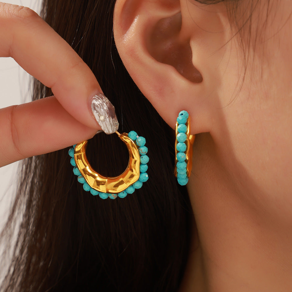 BOHEMIAN THREADED WATERDROP EARRINGS