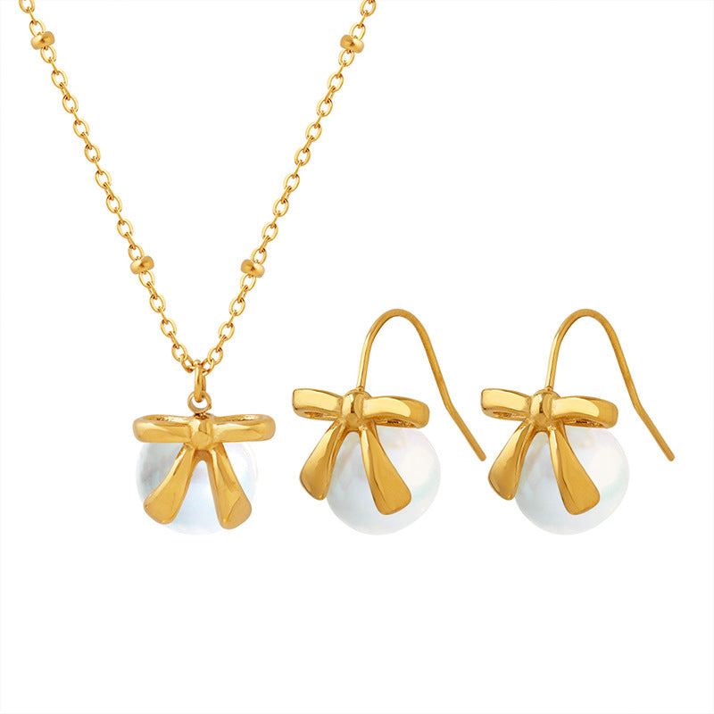 BOW NECKLACE EARRINGS