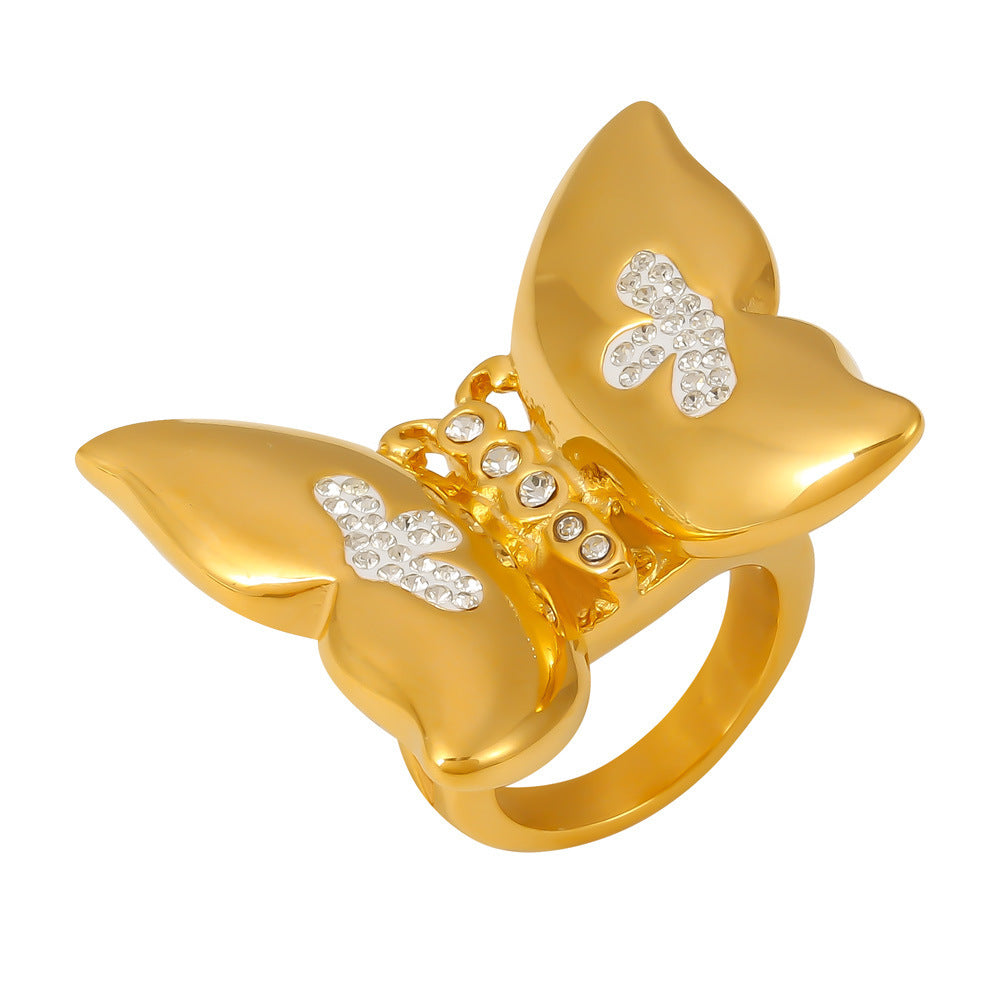 BUTTERFLY FLOWER RING