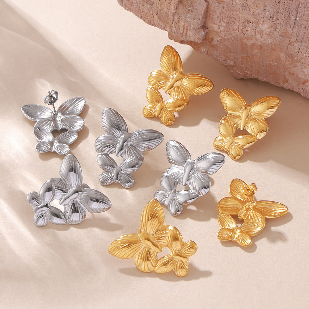 BUTTERFLY SPLICING EARRINGS