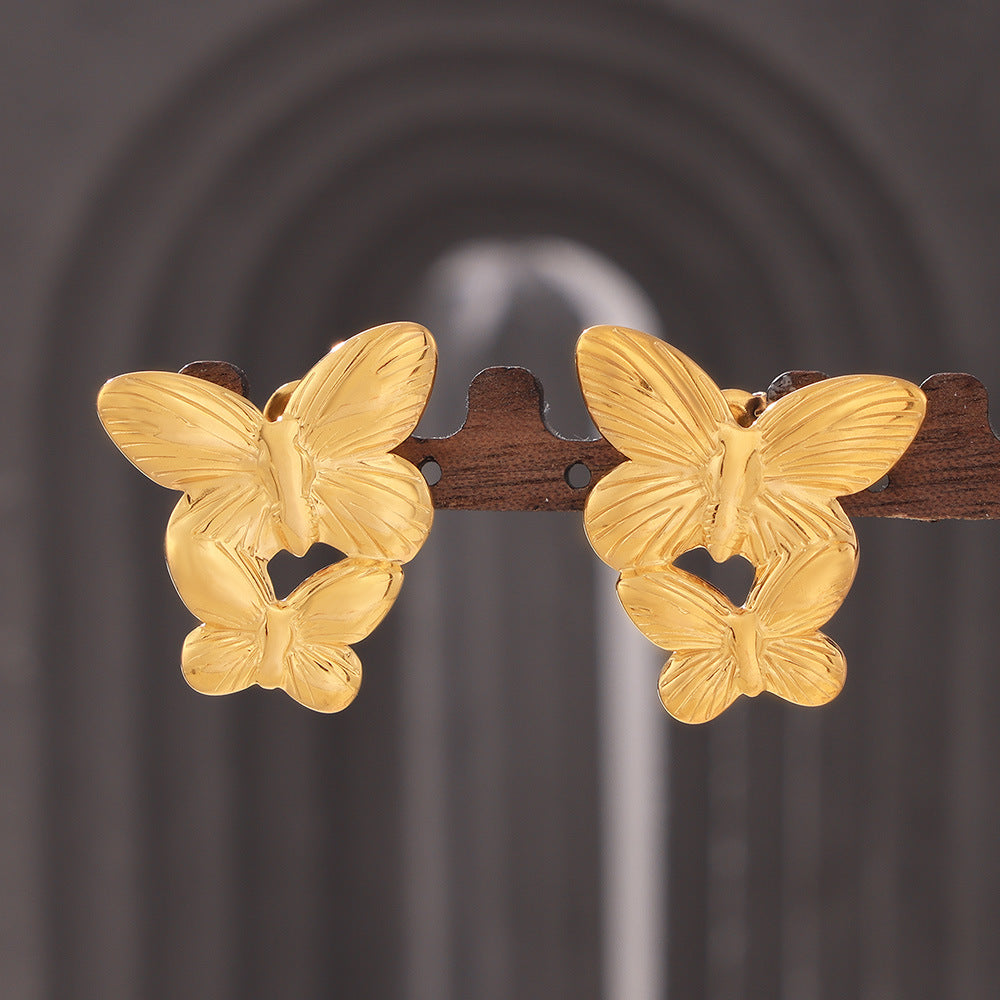 BUTTERFLY SPLICING EARRINGS