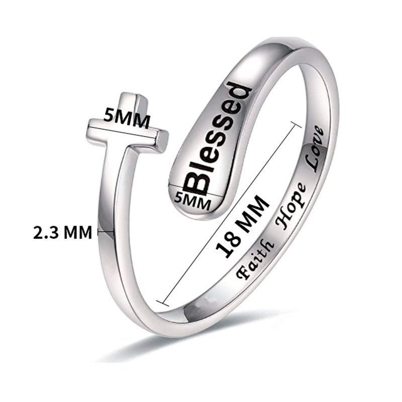 Blessed Peace Hope Love Ring