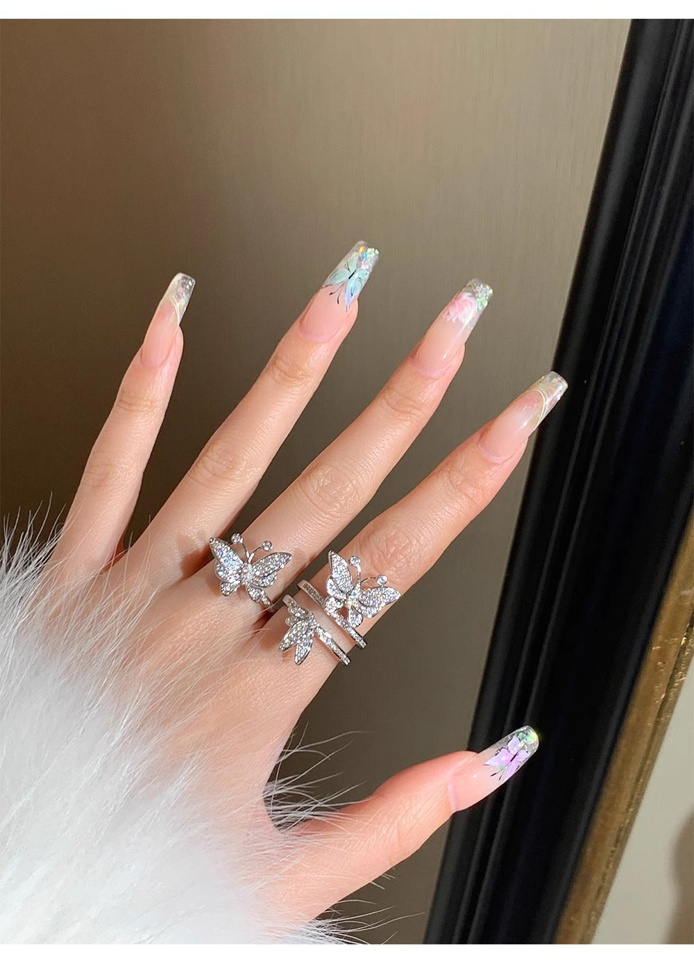 Butterfly delicate fairy ring