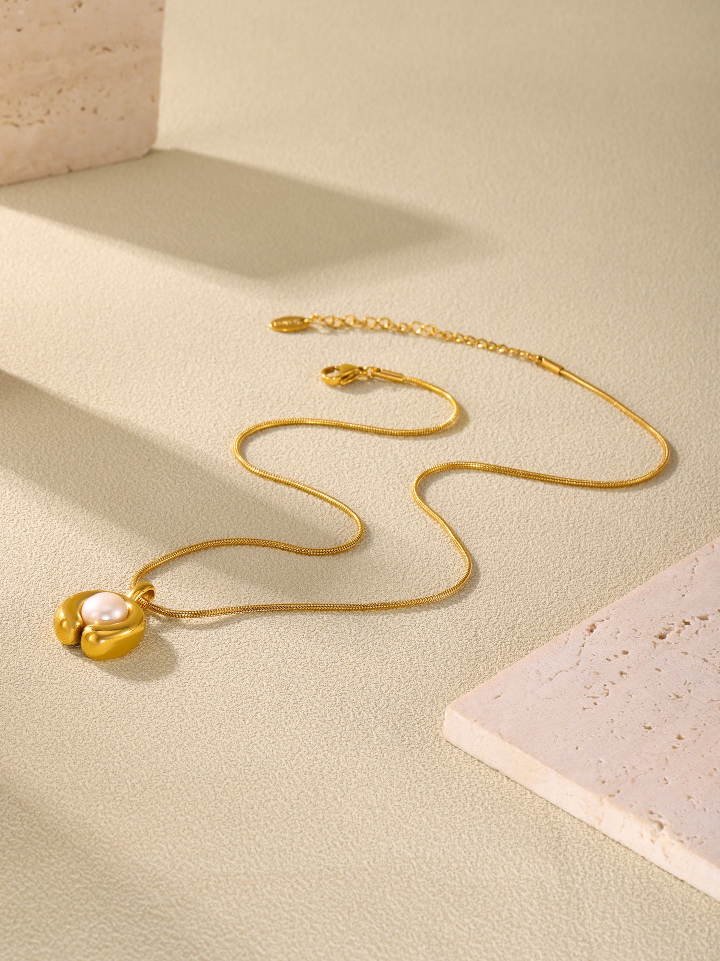 C-Shaped Freshwater Pearl Necklace