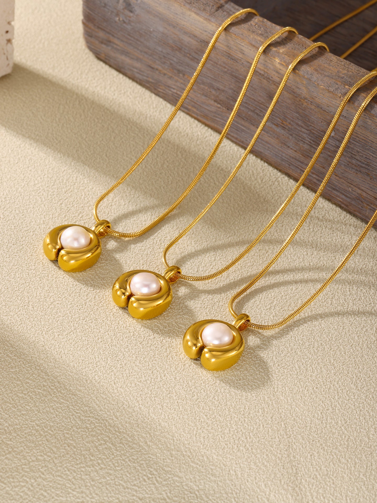 C-Shaped Freshwater Pearl Necklace