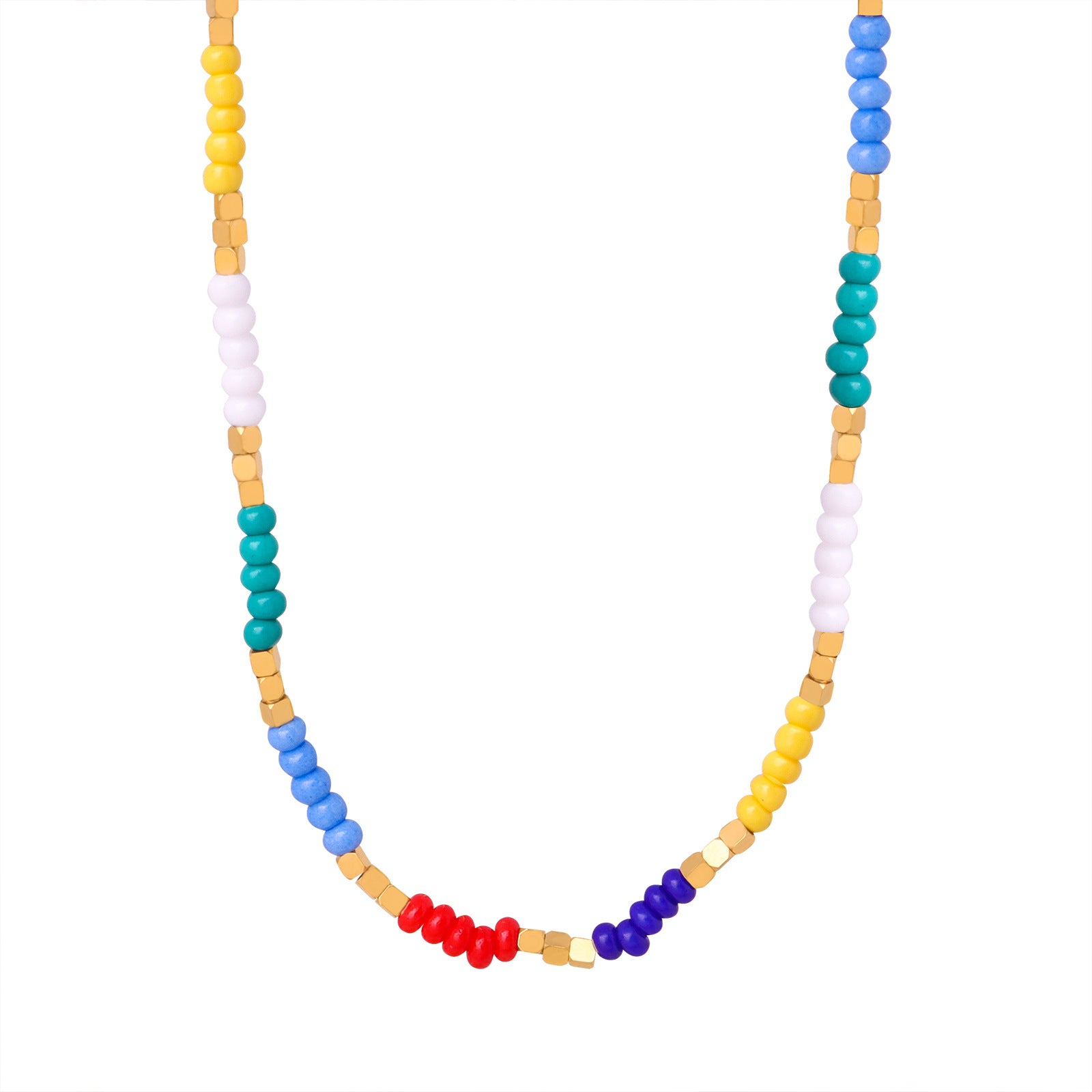 CANDY COLORED BEADED HANDMADE NECKLACE