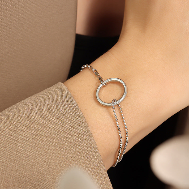 CIRCULAR SPLICED CHAIN BRACELET