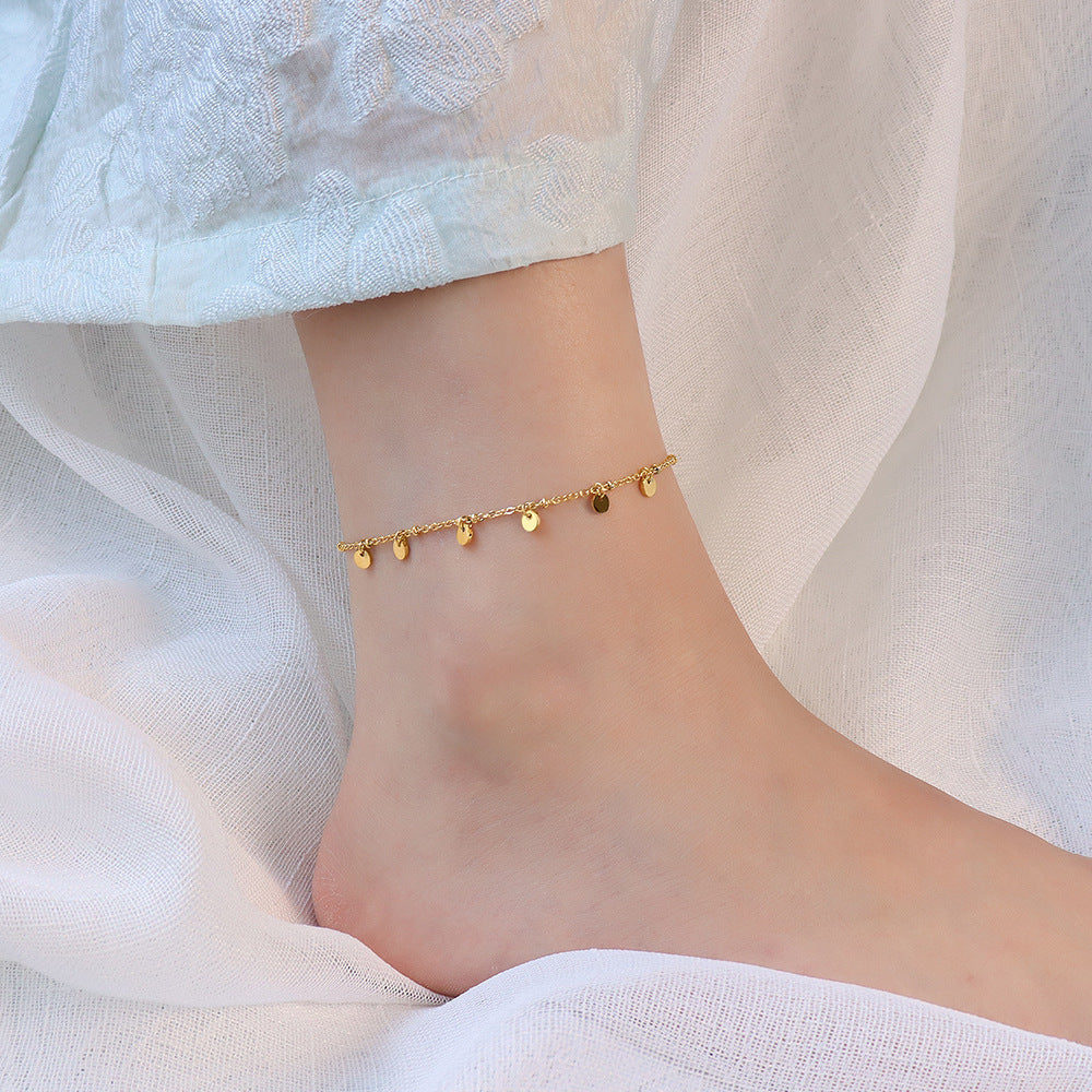 CIRCULAR TASSEL ANKLE CHAIN