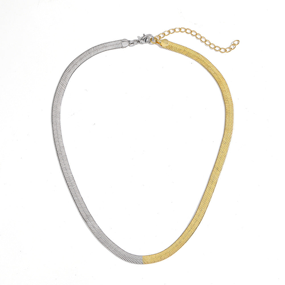 COLD MINIMALIST SNAKE BONE NECKLACE
