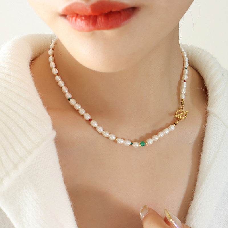 COLLAR PEARL PATCHWORK NECKLACE