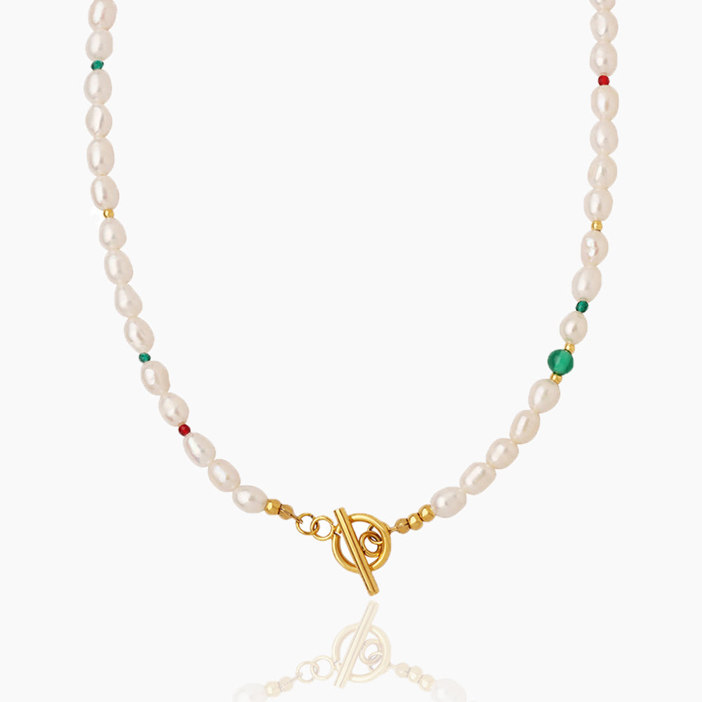 COLLAR PEARL PATCHWORK NECKLACE