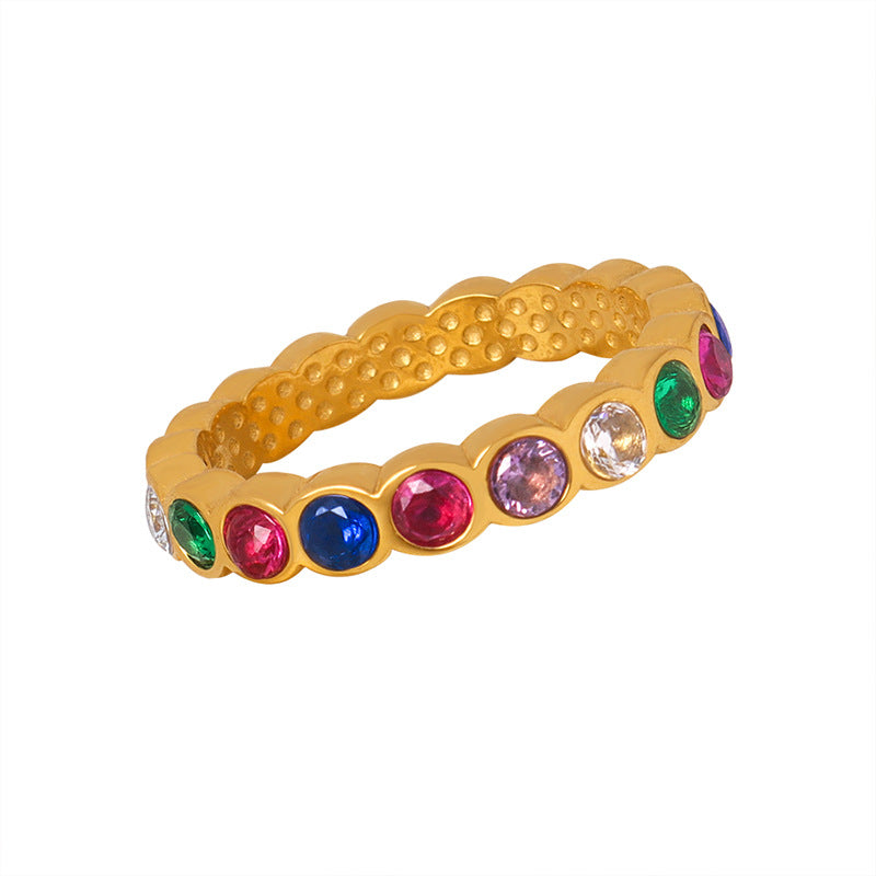 COLORED STONE RING