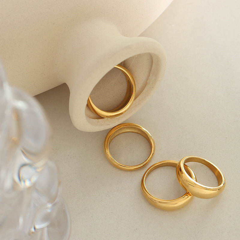 COUPLE SMOOTH PURE PLAIN RING