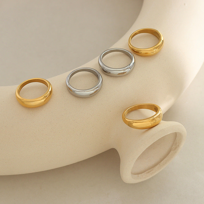 COUPLE SMOOTH PURE PLAIN RING
