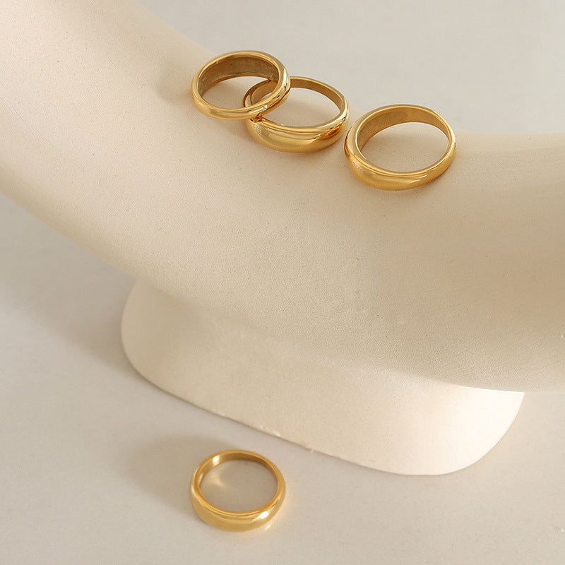 COUPLE SMOOTH PURE PLAIN RING