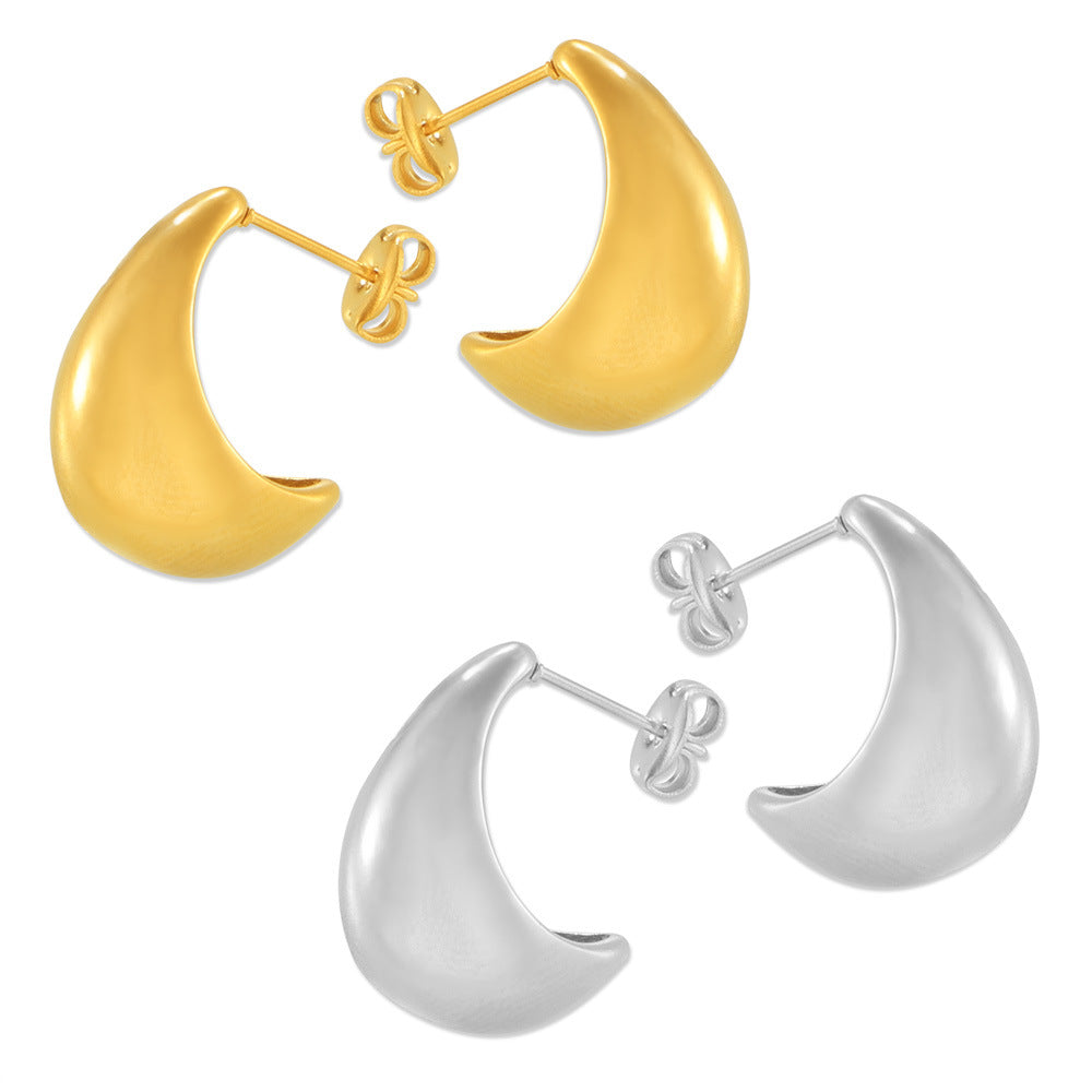 CRESCENT HOLLOW EARRINGS