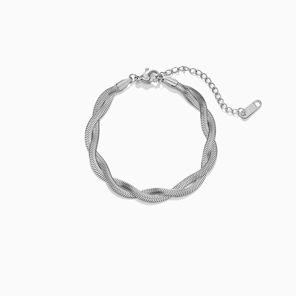 CUBAN CROSS DOUBLE LAYER BRACELET
