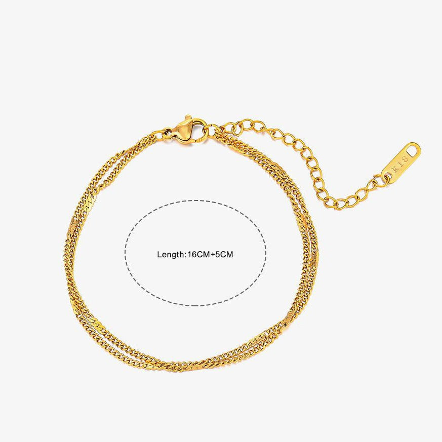 CUBAN DOUBLE LAYER BRACELET