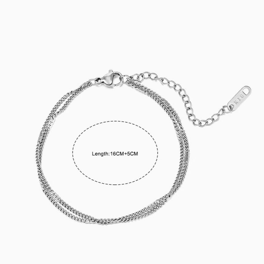 CUBAN DOUBLE LAYER BRACELET