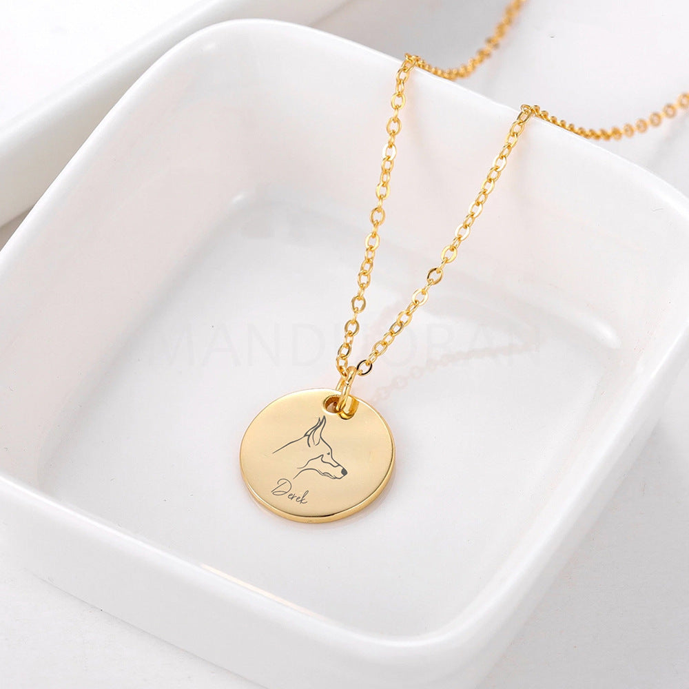 CUSTOMIZED DOG PET PENDANT NECKLACE