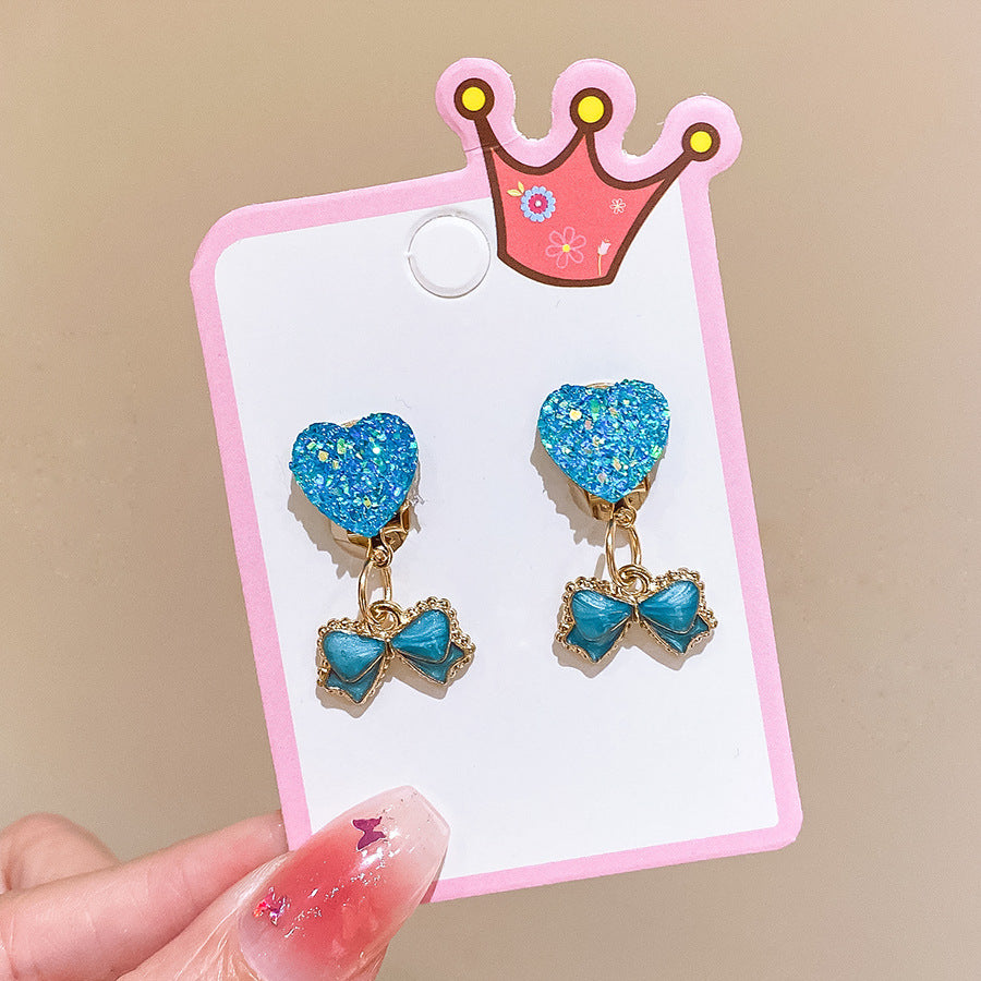 CUTE CARTOON EAR CLIP WITHOUT EAR HOLE EARRINGS