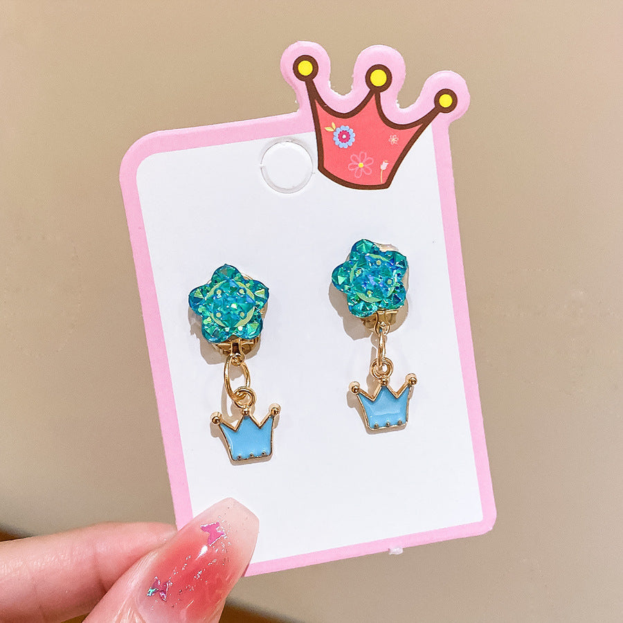 CUTE CARTOON EAR CLIP WITHOUT EAR HOLE EARRINGS
