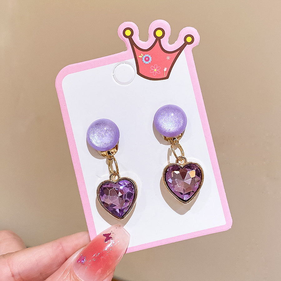 CUTE CARTOON EAR CLIP WITHOUT EAR HOLE EARRINGS