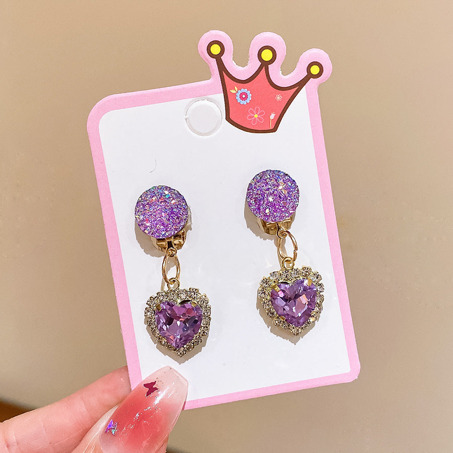 CUTE CARTOON EAR CLIP WITHOUT EAR HOLE EARRINGS