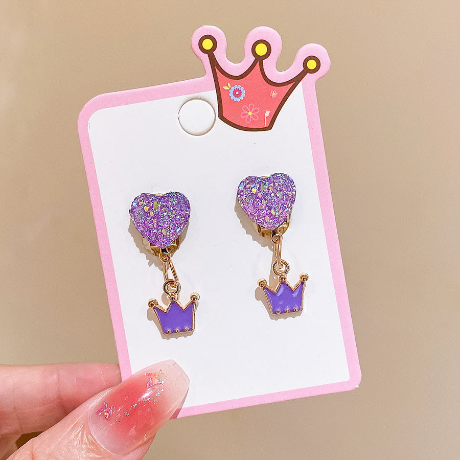CUTE CARTOON EAR CLIP WITHOUT EAR HOLE EARRINGS