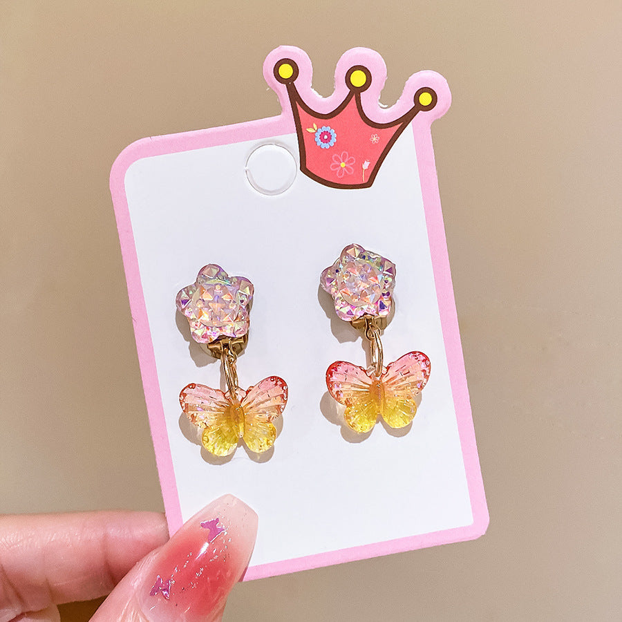 CUTE CARTOON EAR CLIP WITHOUT EAR HOLE EARRINGS