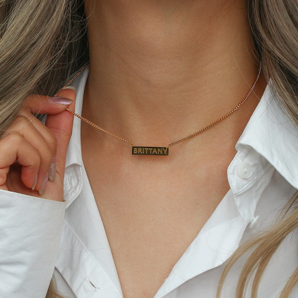 CUSTOM NAME PLATE NECKLACE