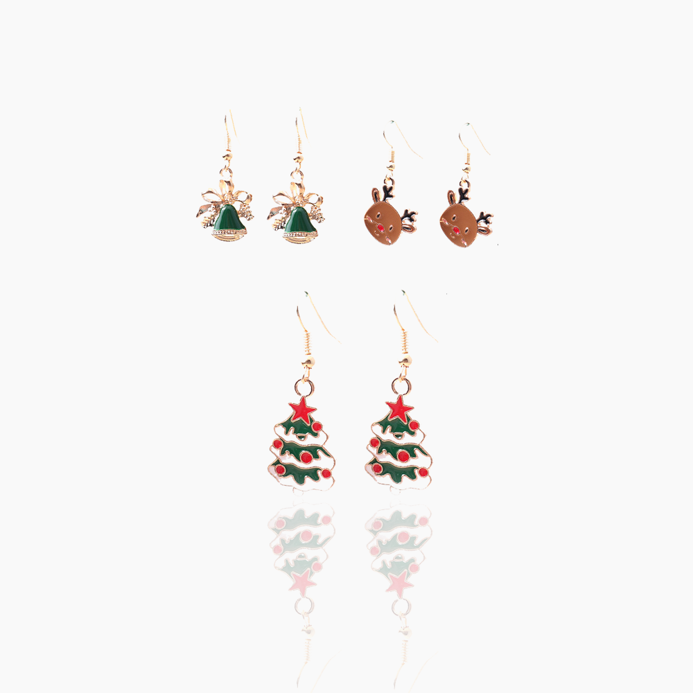 Christmas Snowman Snow Gloves Earrings
