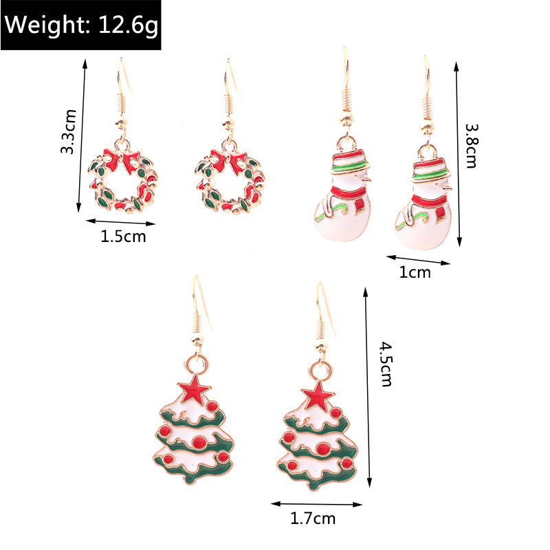 Christmas Snowman Snow Gloves Earrings