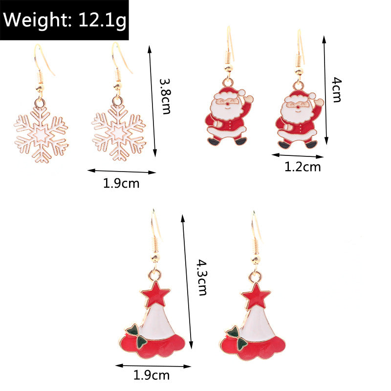 Christmas Snowman Snow Gloves Earrings