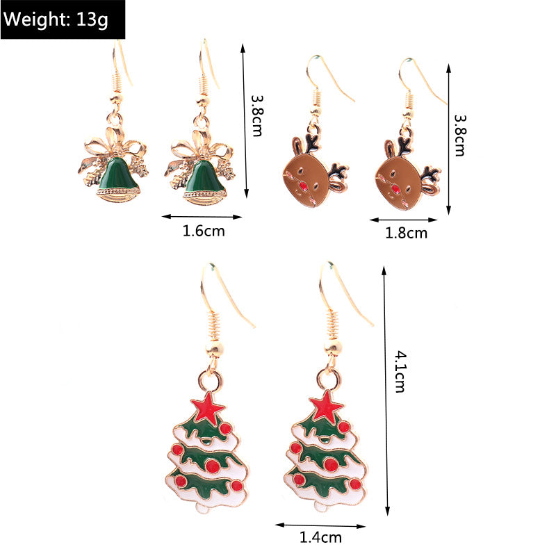 Christmas Snowman Snow Gloves Earrings