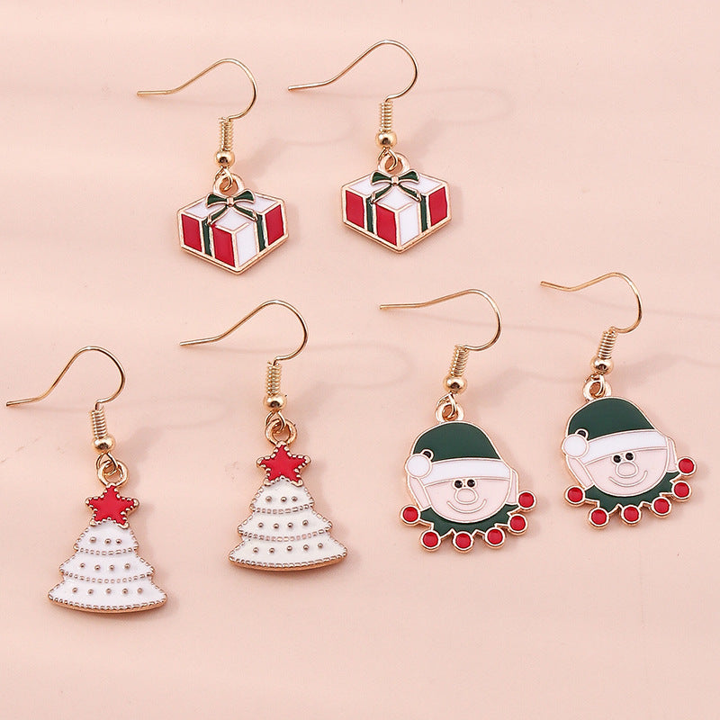 Christmas Snowman Snow Gloves Earrings