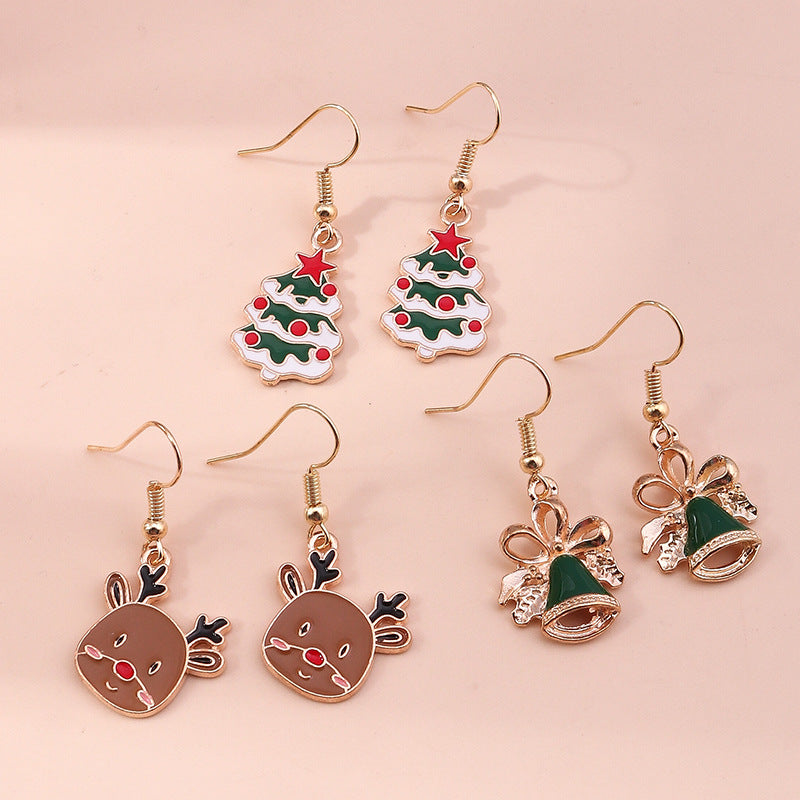 Christmas Snowman Snow Gloves Earrings