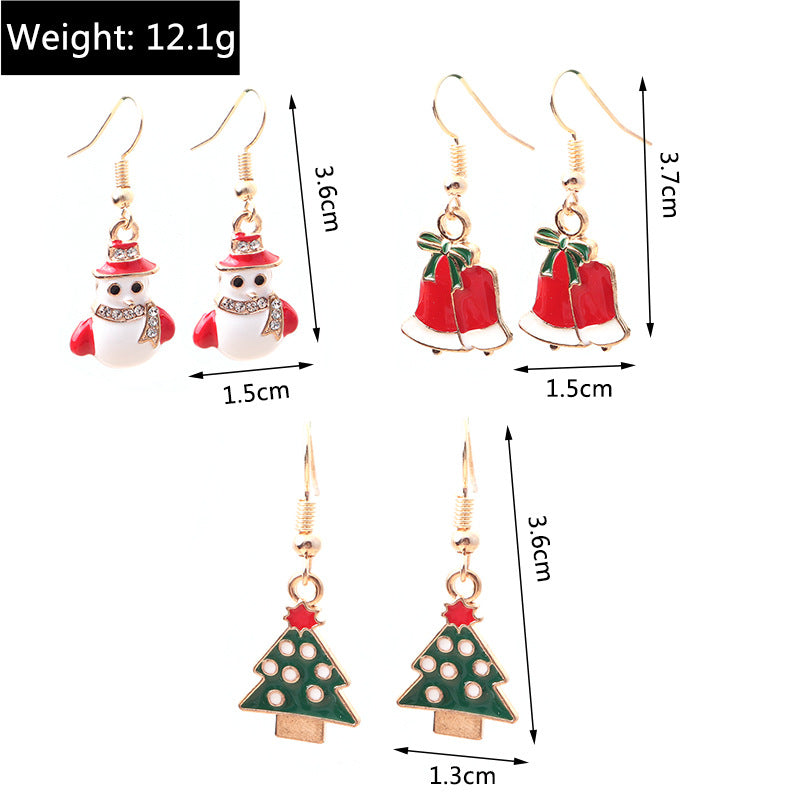 Christmas Snowman Snow Gloves Earrings