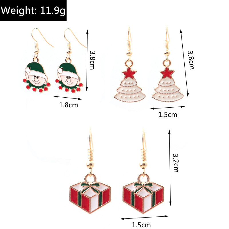 Christmas Snowman Snow Gloves Earrings