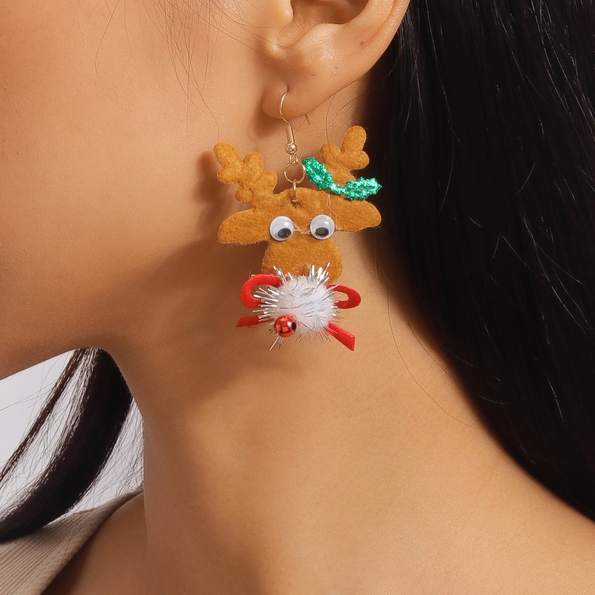 Christmas cartoon cute and funny earrings