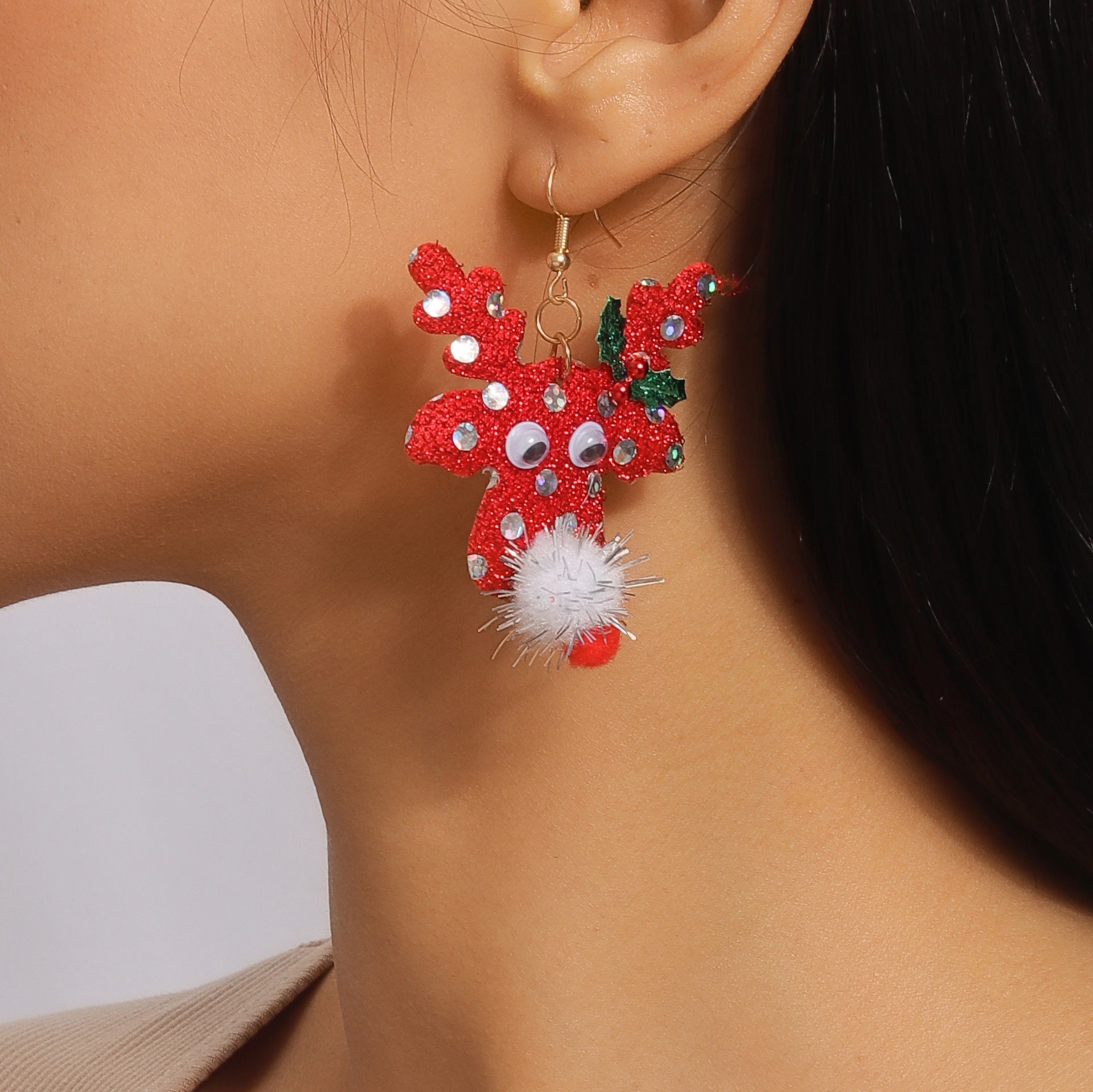 Christmas cartoon cute and funny earrings