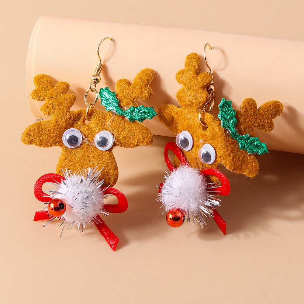 Christmas cartoon cute and funny earrings