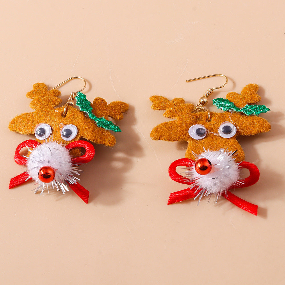 Christmas cartoon cute and funny earrings