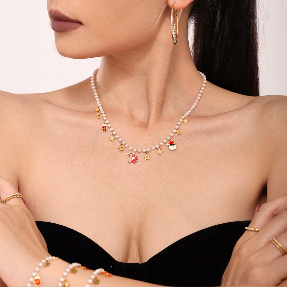 Christmas element necklace