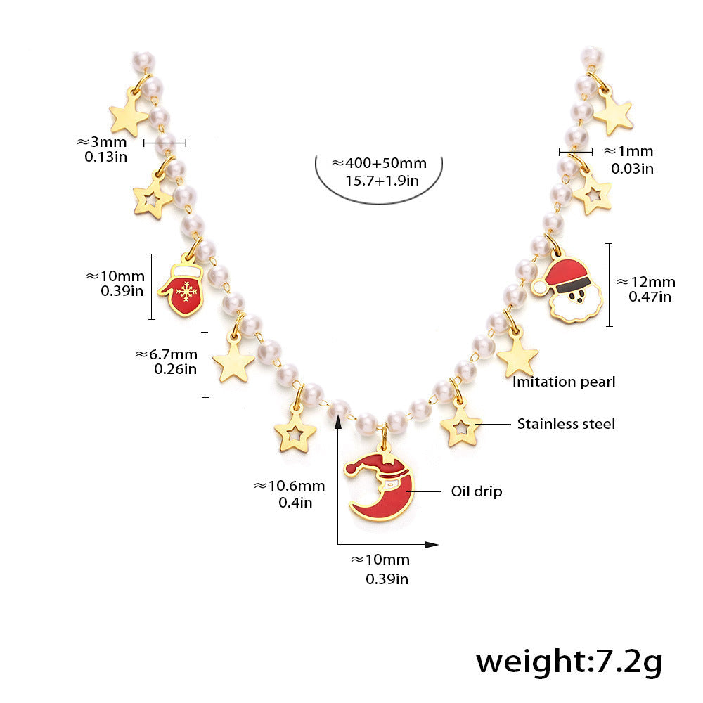 Christmas element necklace