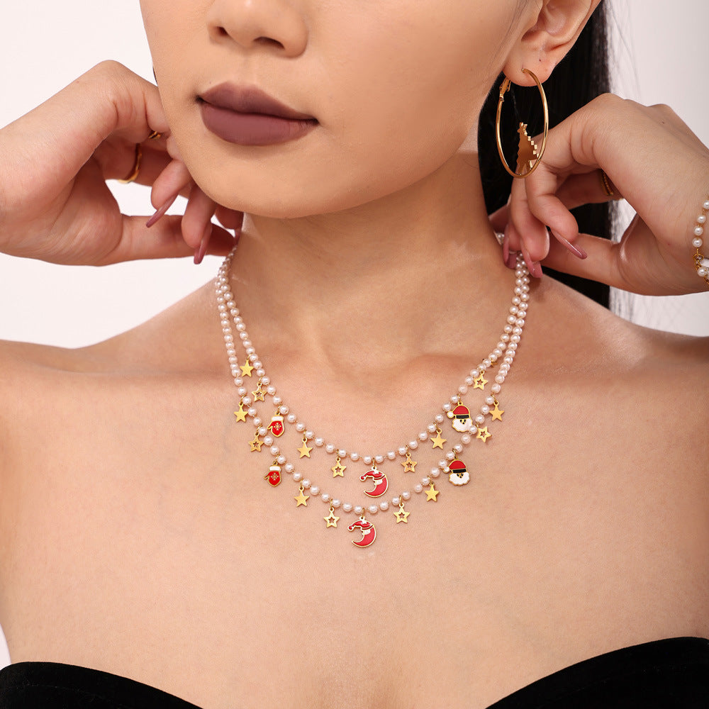 Christmas element necklace